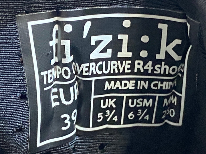 KE092 フィジーク fizik TEMPO OVERCURVE R4 SHOES ビンディングシューズ 3穴 BOA 黒 EU39