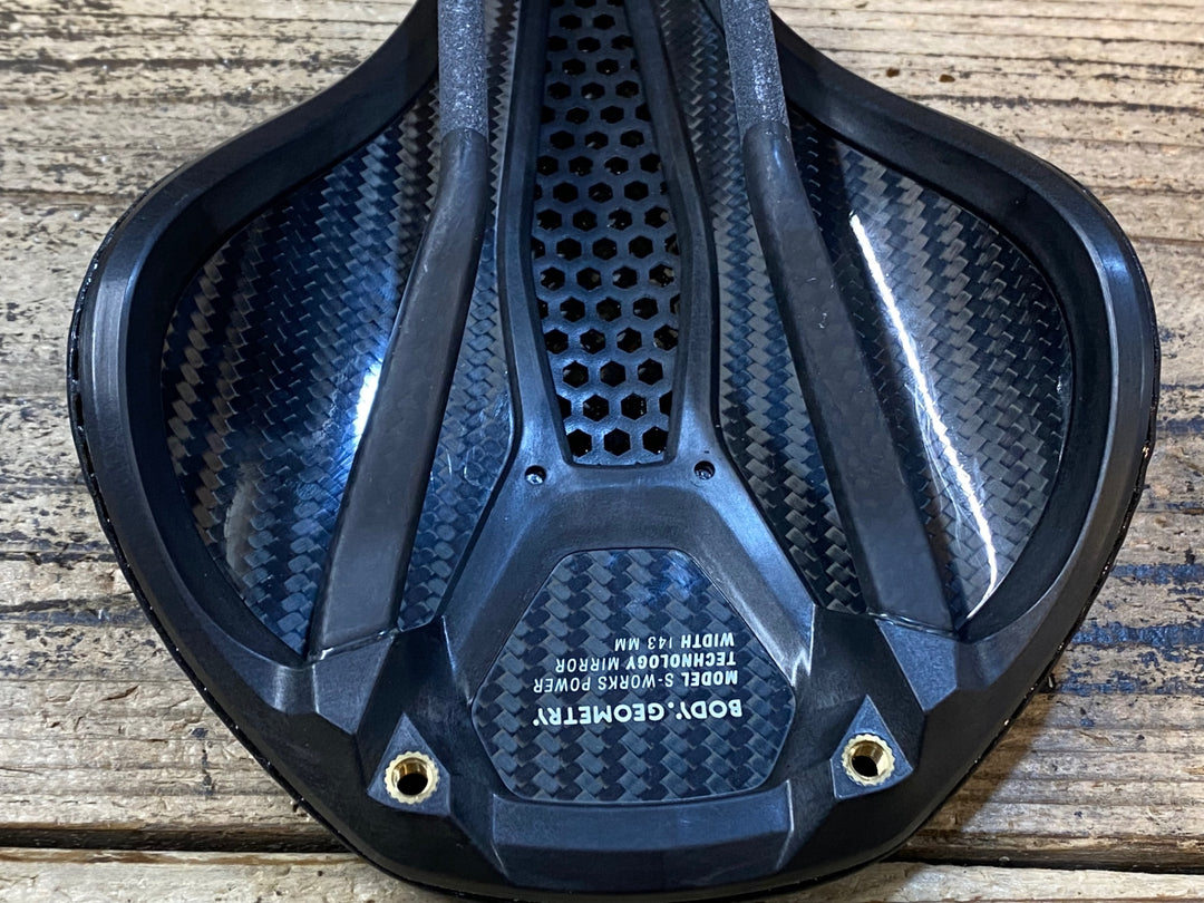 JY059 スペシャライズド SPECIALIZED S-WORKS POWER MIRROR カーボンレール サドル 黒 143mm