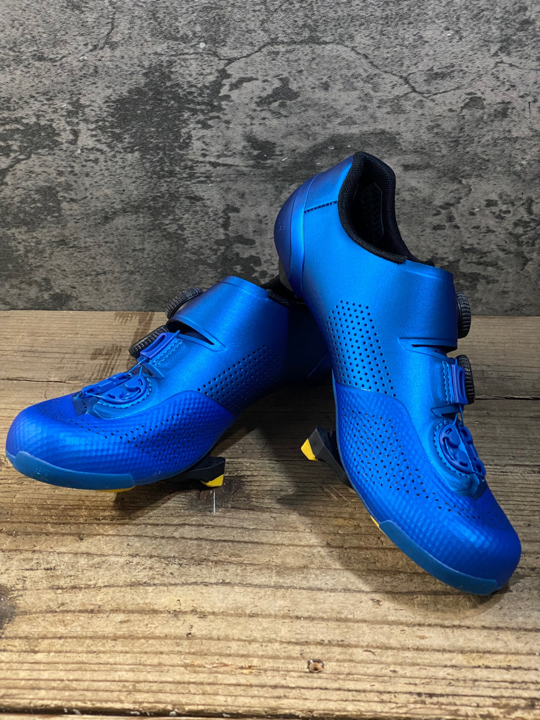 JY607 シマノ SHIMANO S-PHYRE RC9 SHRC902M B01 S ビンディングシューズ 3穴 BOA Li2 青 EU41 ※インソール欠品