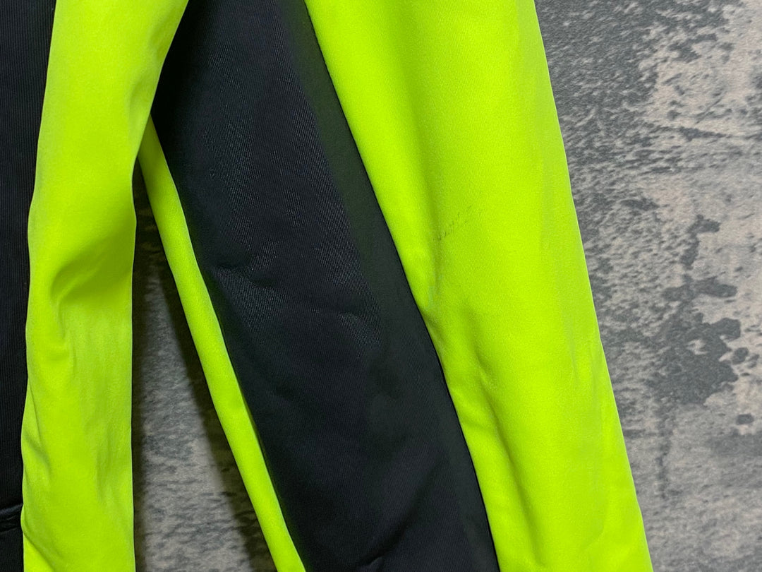 JS026 カステリ CASTELLI ROSSO CORSA ソフトシェル 長袖 サイクルジャケット 蛍光黄 L GORE-TEX 裏起毛