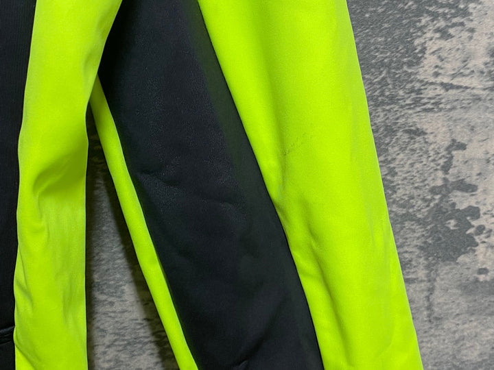 JS026 カステリ CASTELLI ROSSO CORSA ソフトシェル 長袖 サイクルジャケット 蛍光黄 L GORE-TEX 裏起毛