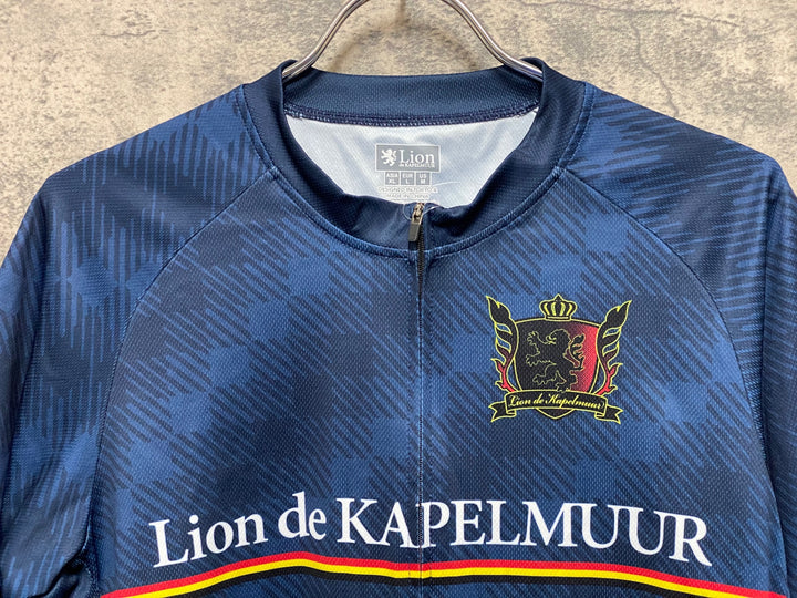 JP226 リオンドカペルミュール Lion de KAPELMUUR 半袖 サイクルジャージ 青 XL