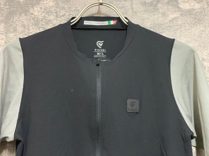 JS096 ピセイ PISSEI 半袖 サイクルジャージ 黒 グレー M/L 未使用