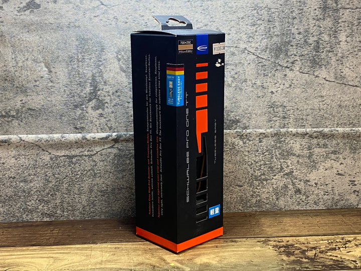 JT752 シュワルベ SCHWALBE PRO ONE TT TUBELESS EASY チューブレスタイヤ 700x25C 黒茶 未使用
