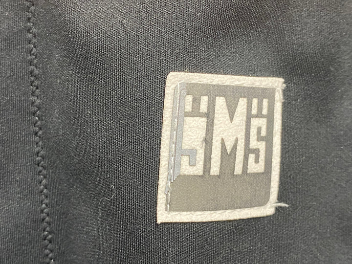 KD678 サンティーニ Santini 長袖 サイクルジャケット 黒 オレンジ M 裏起毛 ※毛玉