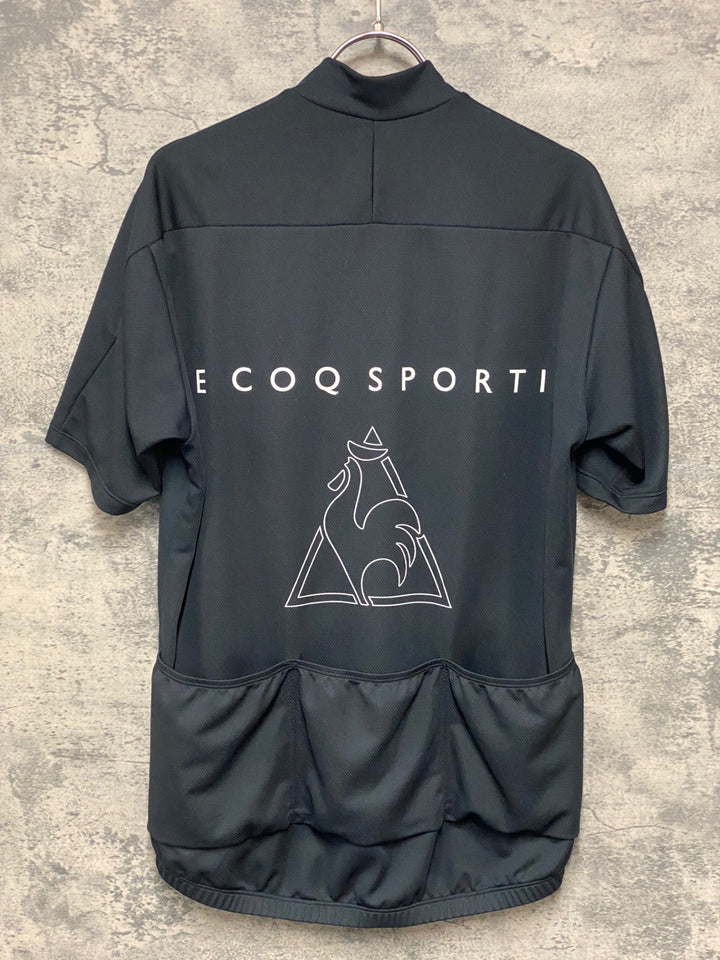 JX133 ルコックスポルティフ le coq sportif 半袖 サイクルジャージ 黒青赤 O