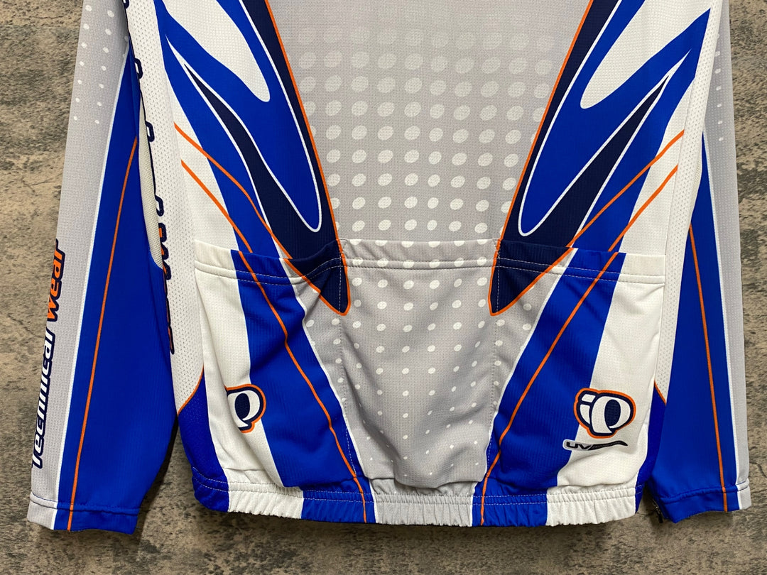 JS003 パールイズミ PEARL iZUMi 長袖 サイクルジャージ 白 青 M