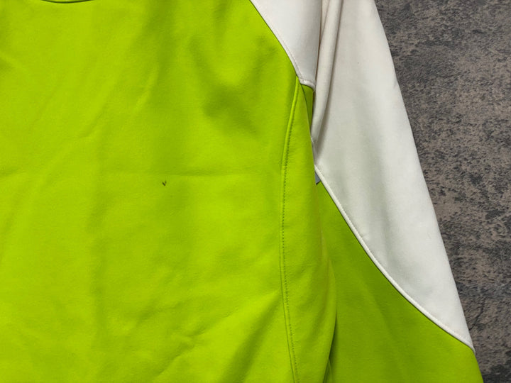 JM279 パールイズミ PEARL iZUMi 長袖 サイクルジャケット 白 黄緑 L 裏起毛