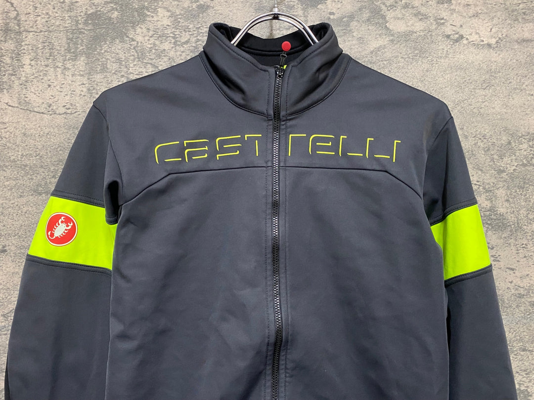 KE087 カステリ CASTELLI 長袖 サイクルジャケット GORE WINDSTOPPER 黒 S 裏起毛