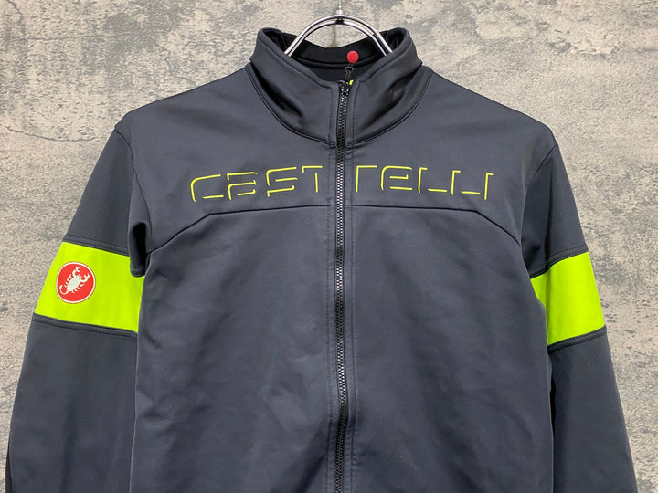 KE087 カステリ CASTELLI 長袖 サイクルジャケット GORE WINDSTOPPER 黒 S 裏起毛