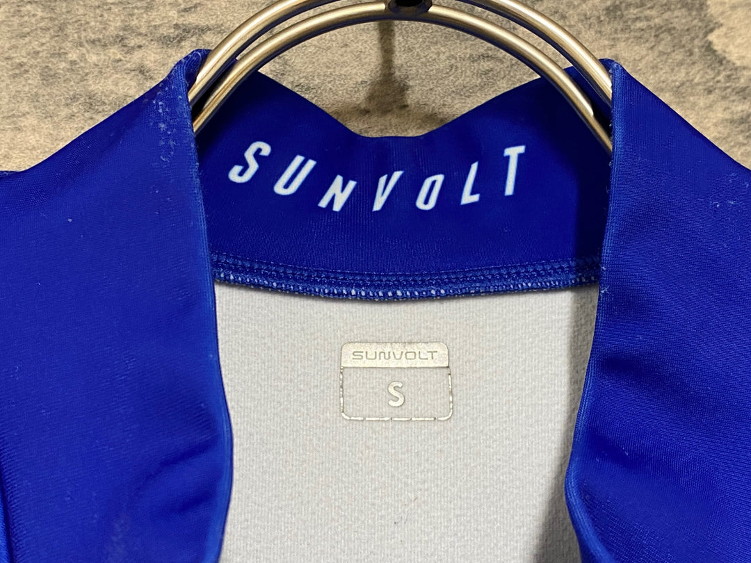 JP390 サンボルト SUNVOLT 長袖 セパレート ワンピース 青 黒 S 裏起毛
