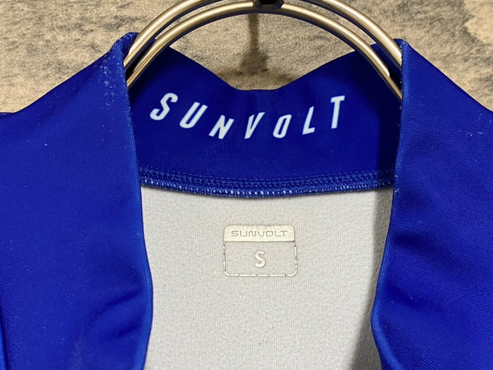 JP390 サンボルト SUNVOLT 長袖 セパレート ワンピース 青 黒 S 裏起毛