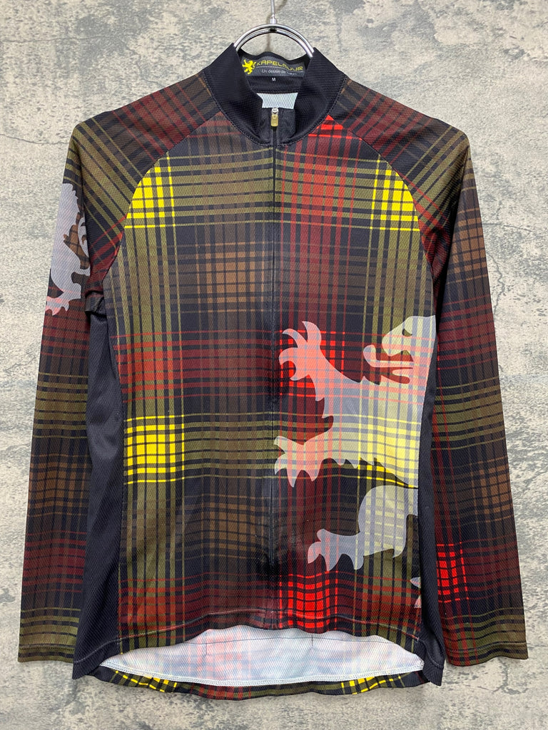 JS733 カペルミュール KAPELMUUR 長袖 サイクルジャージ M 黒 黄 赤