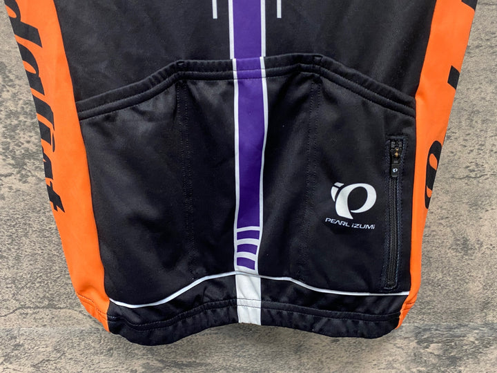JW455 ラファ Rapha CUSTOM WOMEN'S MIDWEIGHT RACE JERSEY 半袖 サイクルジャージ 黒 オレンジ M レディース Pedalist PINARELLO