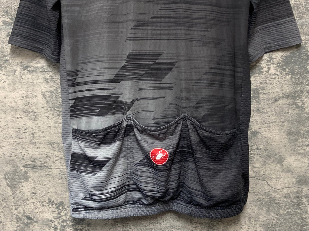 KK566 カステリ CASTELLI 半袖 サイクルジャージ 黒 L