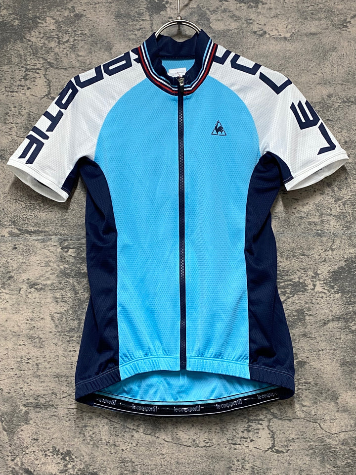 KE840 ルコックスポルティフ le coq sportif 半袖 サイクルジャージ 水色 紺 M