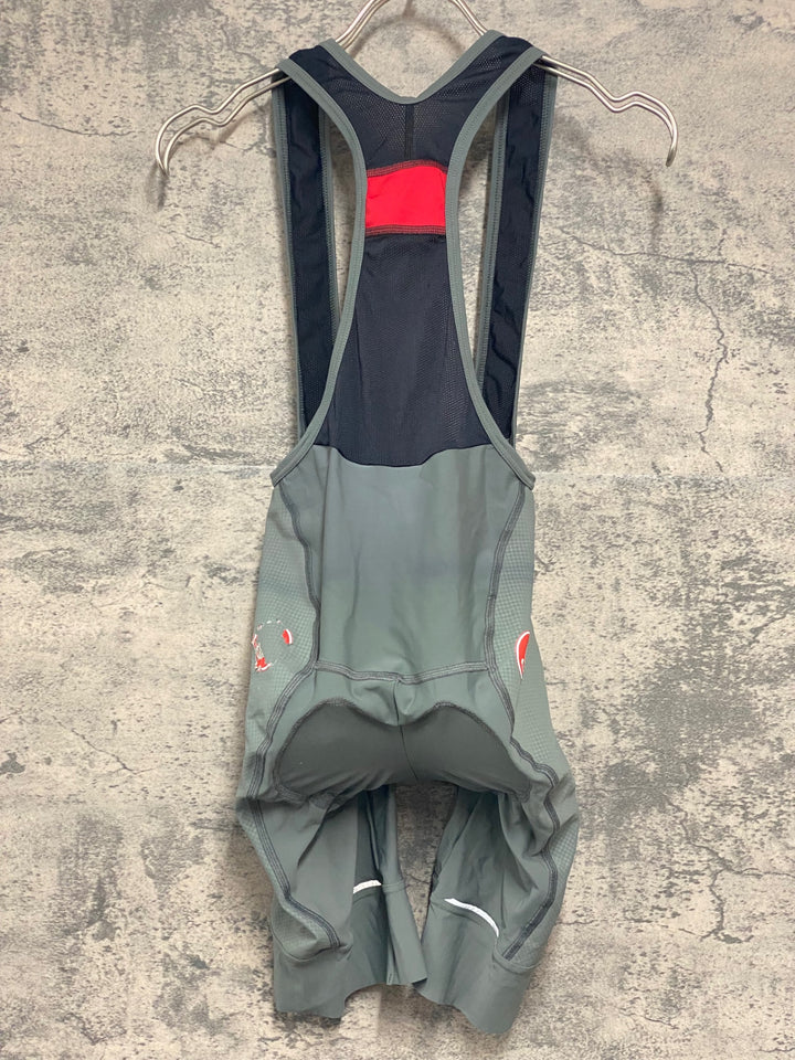 JY238 カステリ CASTELLI ビブショーツ カーキ S 裏起毛　※余臭強め