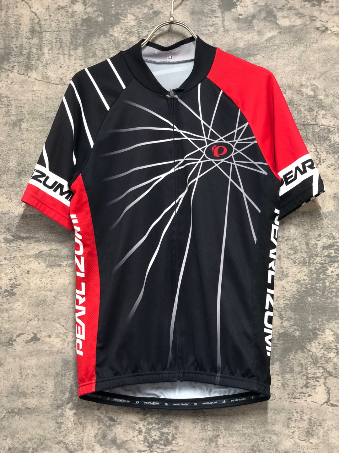 KK342 パールイズミ PEARL iZUMi 半袖 サイクルジャージ 黒 赤 L