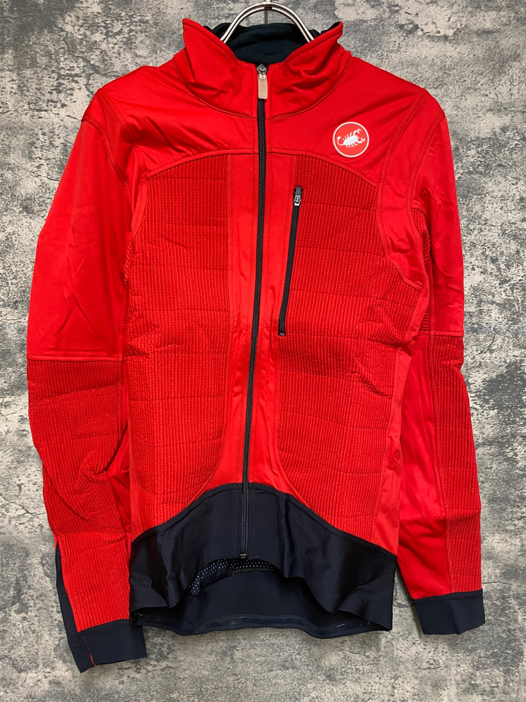 JR467 カステリ CASTELLI 長袖サイクルジャージ M 赤