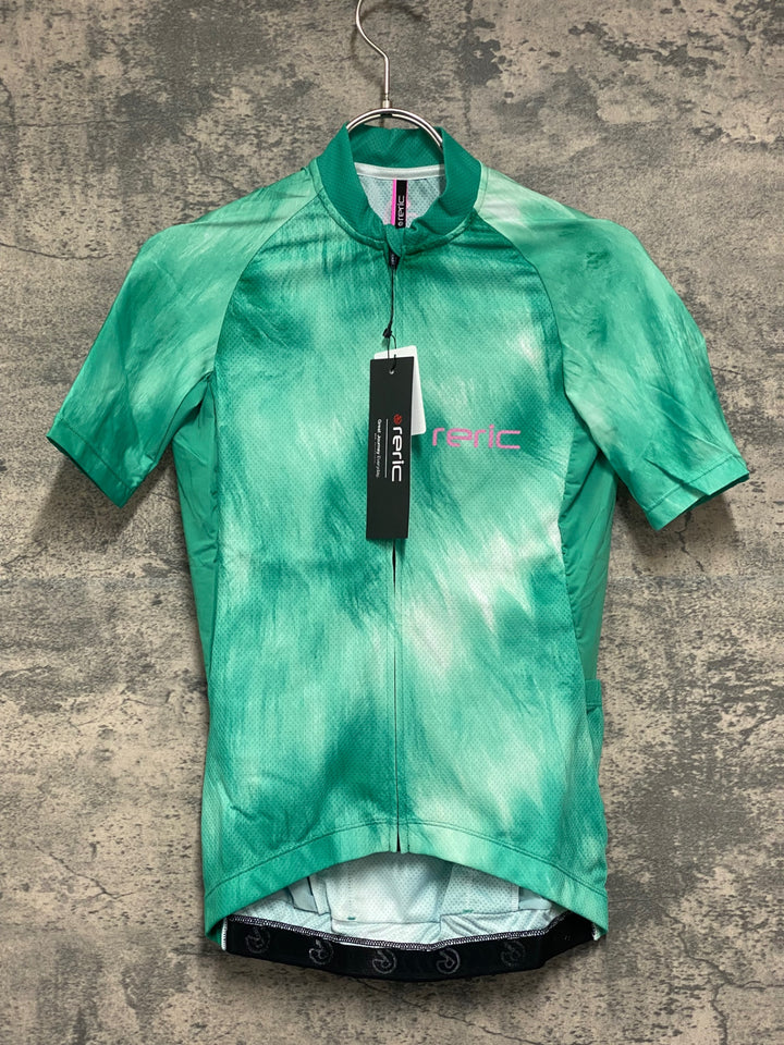 JV989 レリック reric Fuzzy Womens Standerd Jersey 半袖 サイクルジャージ レディース S 緑