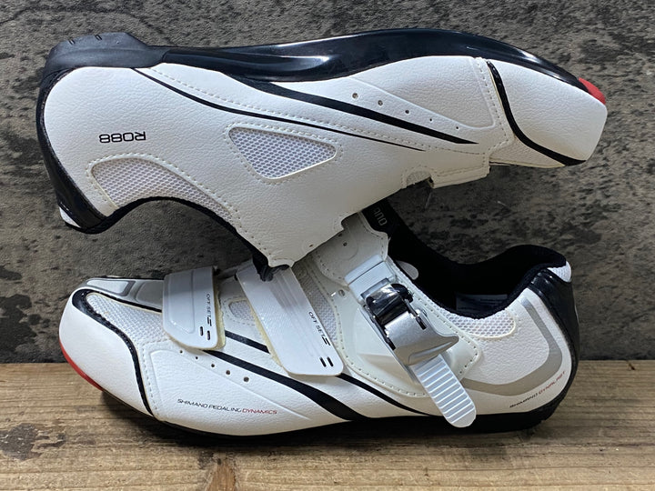 KO710 シマノ SHIMANO SH-R088WE ビンディングシューズ 白 EU40 3穴