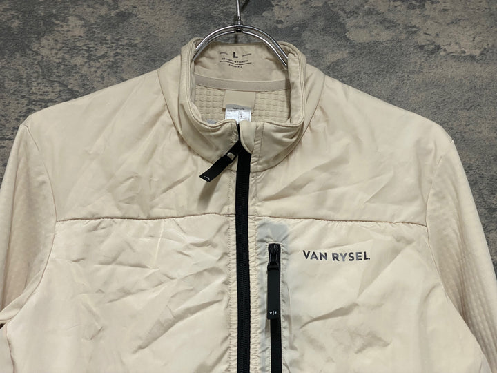 KA137 VAN RYSEL 長袖 サイクルジャケット オフホワイト L 裏起毛