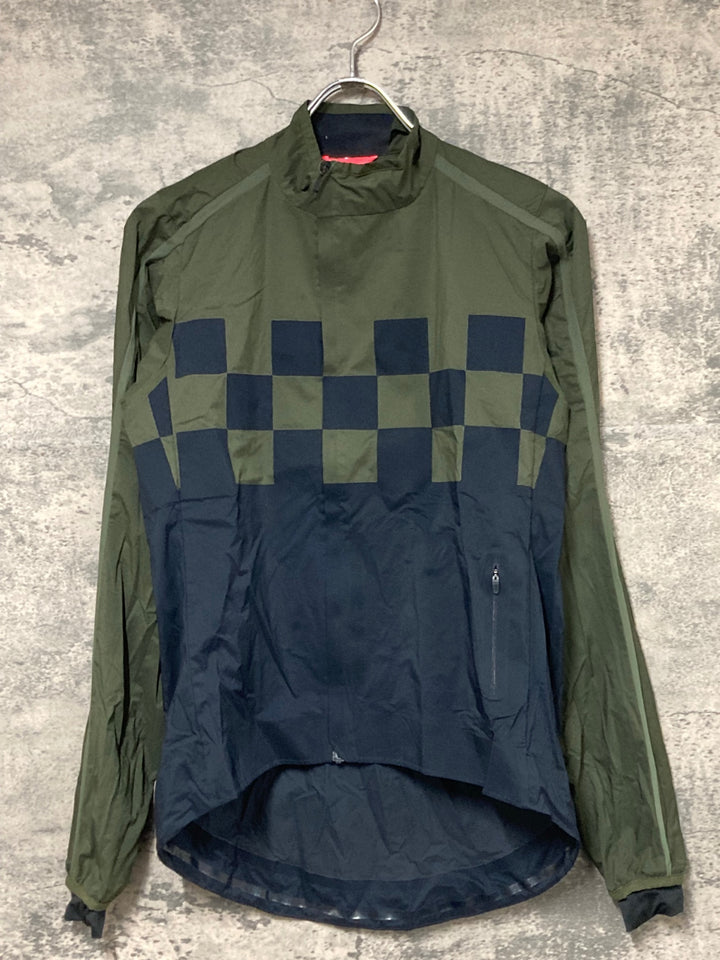 JW707 ラファ Rapha CHECK CLASSIC WIND JACKET 長袖 ウィンドブレーカー 黒 カーキ XS
