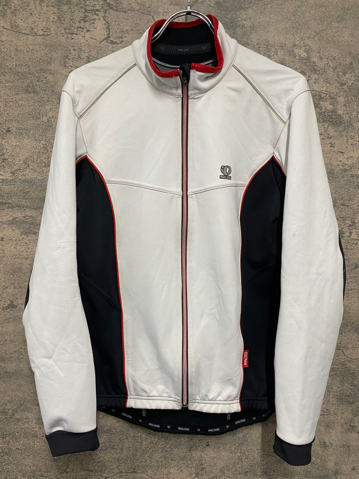JG307 パールイズミ PEARL iZUMi 長袖 サイクルジャケット 白 黒 M 裏起毛