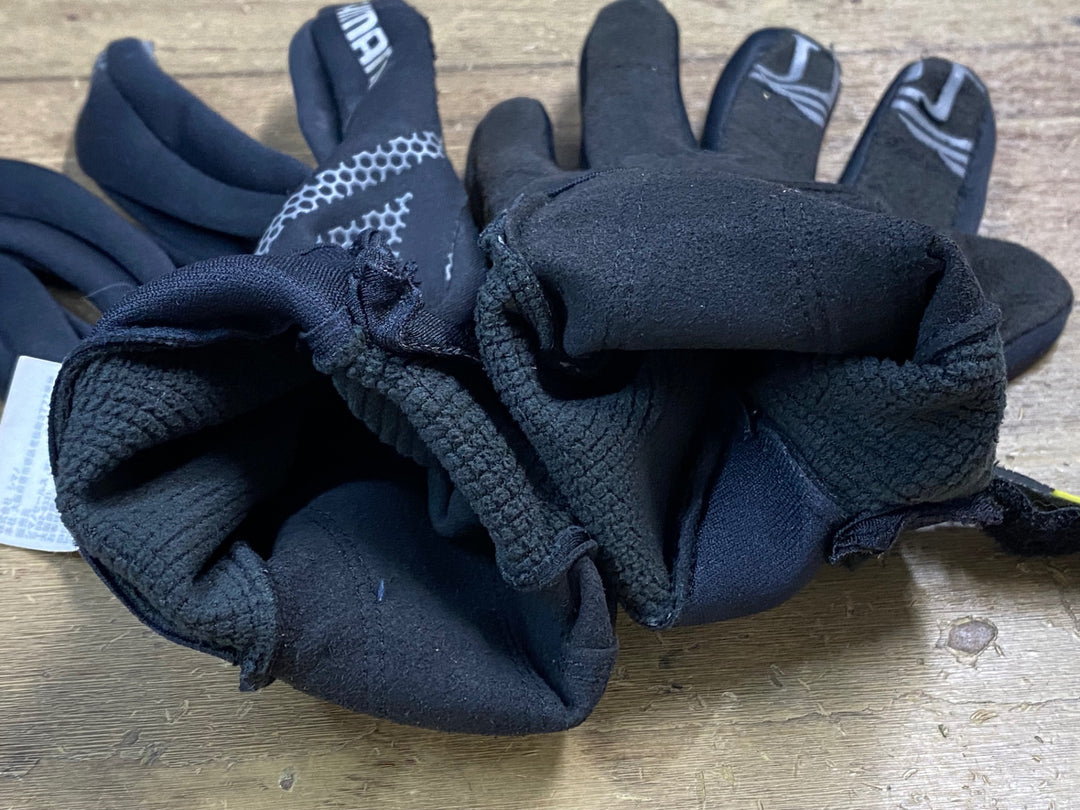 KC600 シマノ SHIMANO 長指グローブ 黒 S WIND STOPPER スレあり