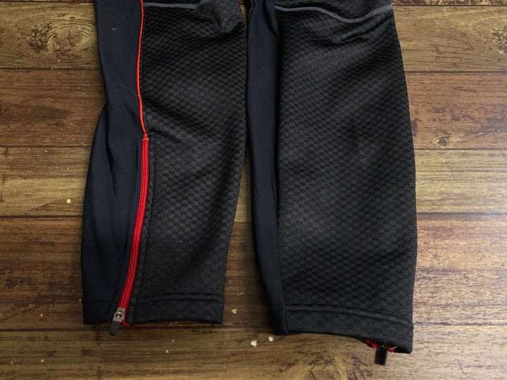 JV346 パールイズミ PEARL iZUMi ビブタイツ 黒白 L 裏起毛