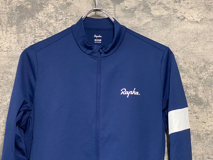 KJ128 ラファ Rapha MEN'S CORE THERMAL LONG SLEEVE JERSEY 長袖 サイクルジャージ ネイビー M