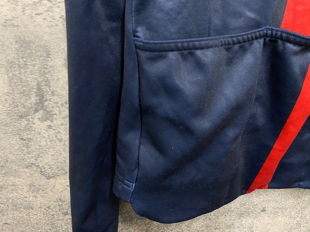KG030 カステリ CASTELLI GRENADIER 長袖 サイクルジャージ 濃紺 M ※擦れ