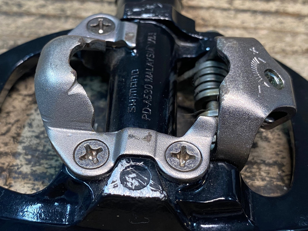 JO034 シマノ SHIMANO PD-A530 ビンディングペダル 片面フラット 黒 SPD