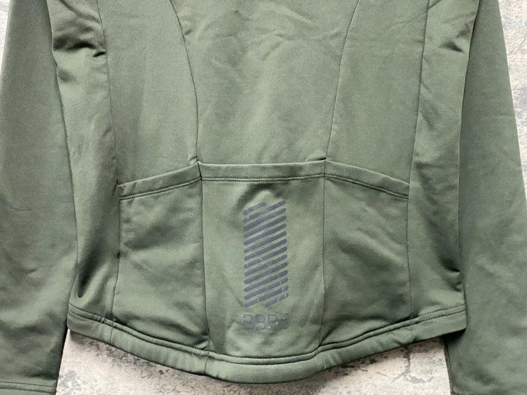 JY852 BBB 長袖 サイクルジャージ オリーブ M 裏起毛