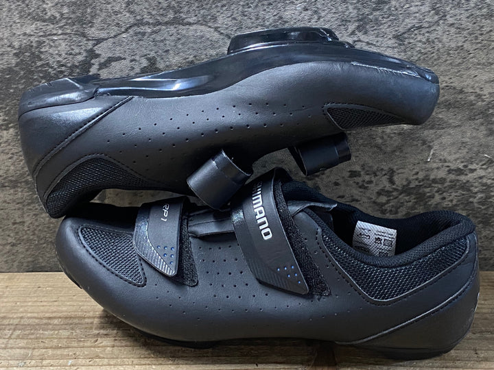 KG397 シマノ SHIMANO RP1 SH-RP100-S L ビンディングシューズ 黒 SPD 3穴 EU42 ※ペン字あり