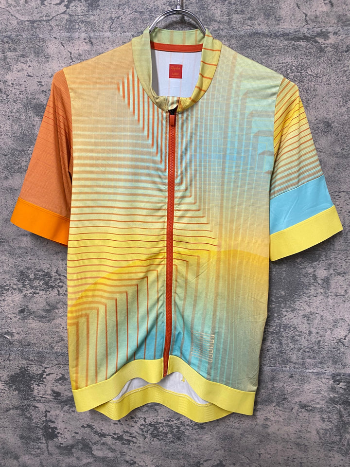 KC944 ラファ Rapha TUNNEL VISION PT TRAINING JERSEY 半袖 サイクルジャージ 黄 L