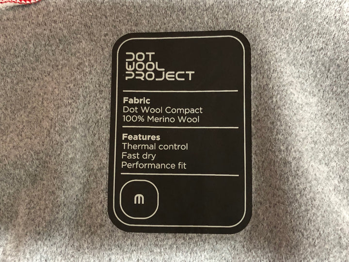 KM220 ドットアウト DOTOUT FANATICA WOOL JERSEY 長袖 サイクルジャージ グレー M