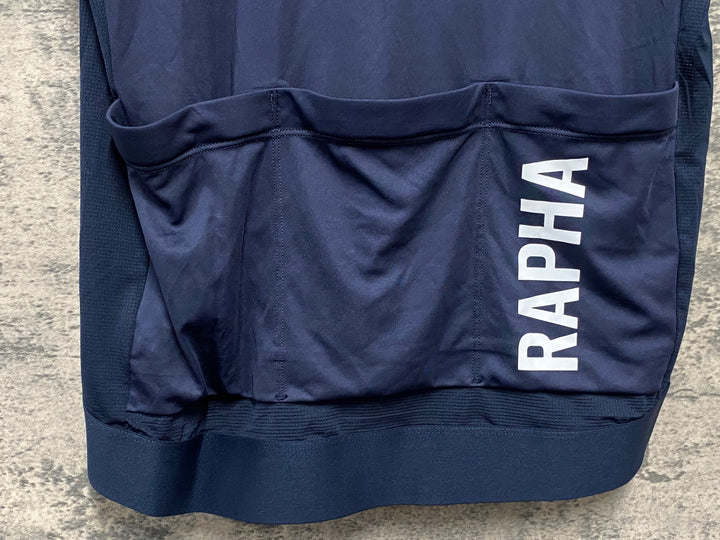 KC679 ラファ Rapha PRO TEAM TRAINING JERSEY 半袖 サイクルジャージ 紺 L