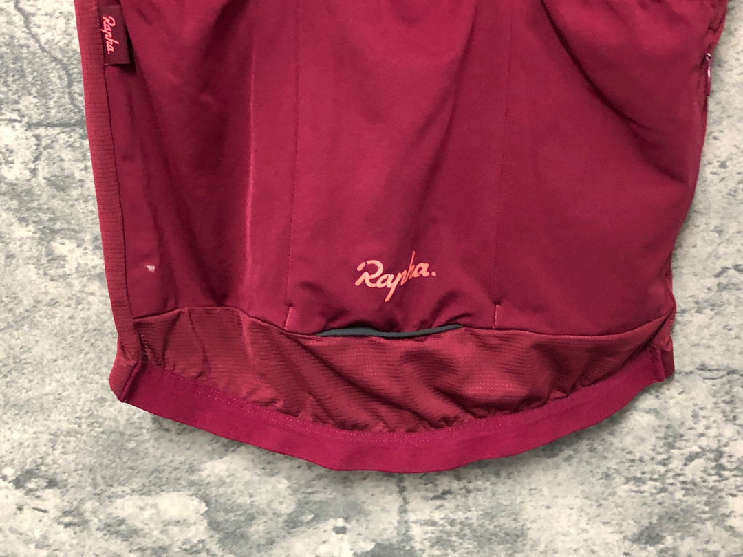 JK494 ラファ Rapha WOMEN'S SOUPLESSE JERSEY Ⅱ 半袖 サイクルジャージ 赤 S