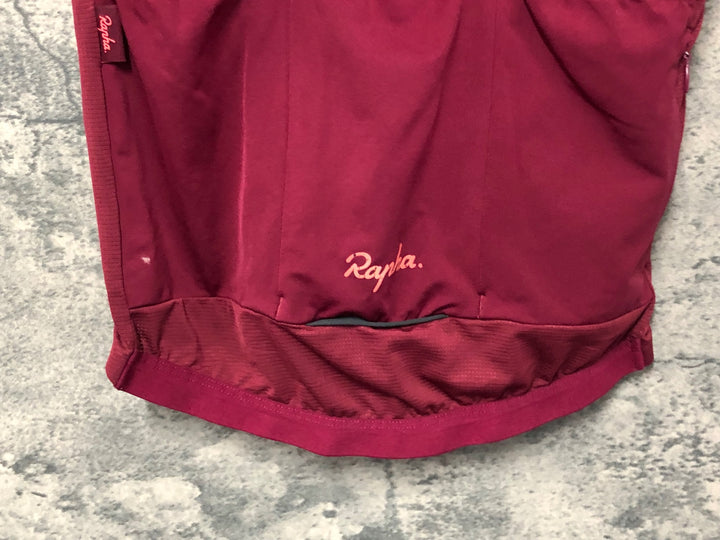 JK494 ラファ Rapha WOMEN'S SOUPLESSE JERSEY Ⅱ 半袖 サイクルジャージ 赤 S