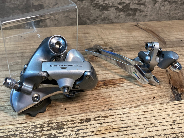 JH707 シマノ SHIMANO 600 2x7 前後ディレイラーセット ※劣化、傷大のためジャンク