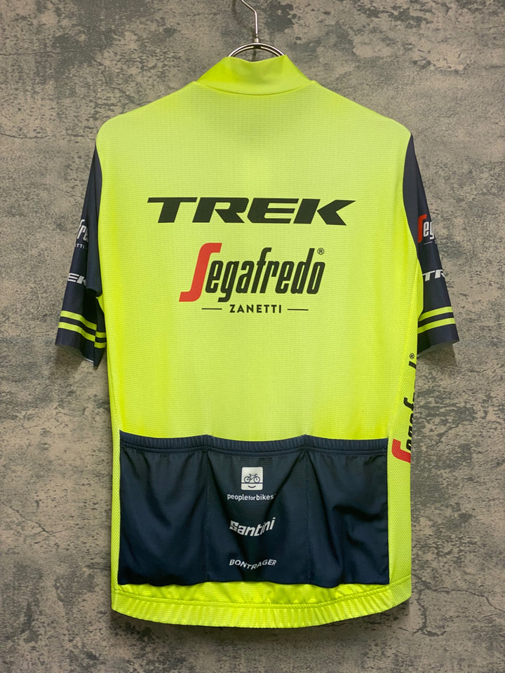 KF179 サンティーニ Santini 半袖 サイクルジャージ 黄 S TREK Segafredo
