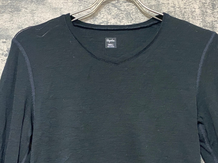 JY114 ラファ Rapha WOMEN’S LONG SLEEVE MERINO BASE LAYER 長袖 ベースレイヤー インナー レディース 黒 S