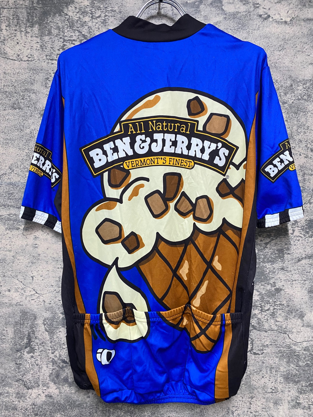KK057 パールイズミ PEARL iZUMi 半袖 サイクルジャージ 青 L ほつれ
