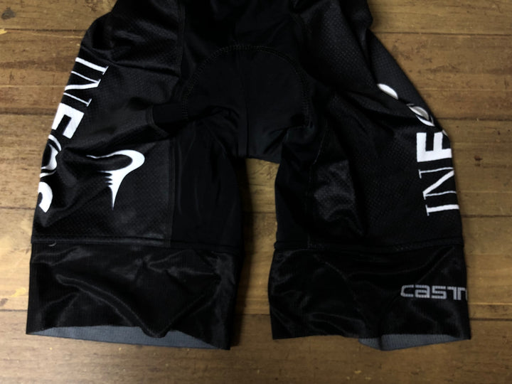 JV728 カステリ CASTELLI ビブショーツ 黒赤 L INEOS