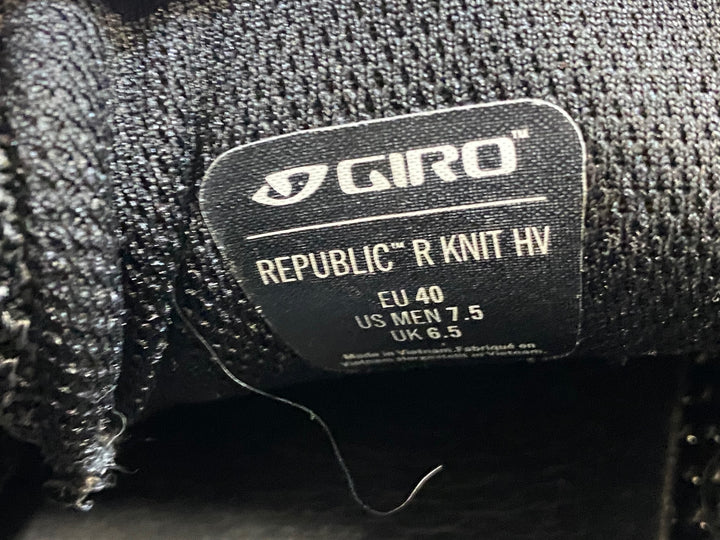 KD100 ジロ GIRO REPUBLIC R KNIT HV  ビンディングシューズ 2穴 黒 EU40