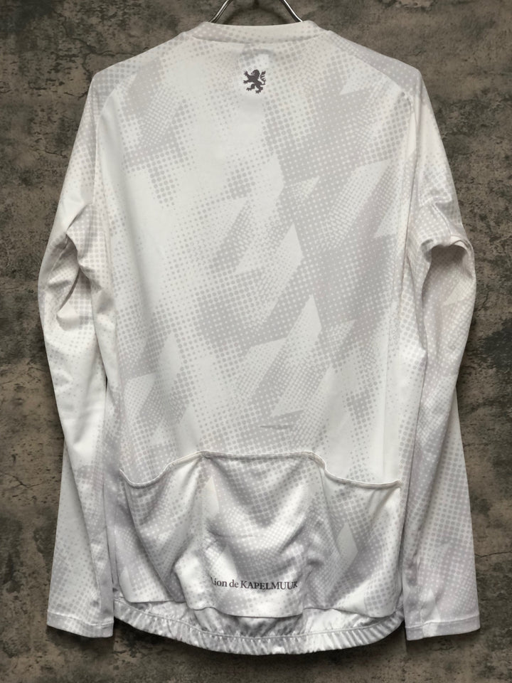 KD645 リオンドカペルミュール Lion de KAPELMUUR 長袖 サイクルジャージ 白 XL