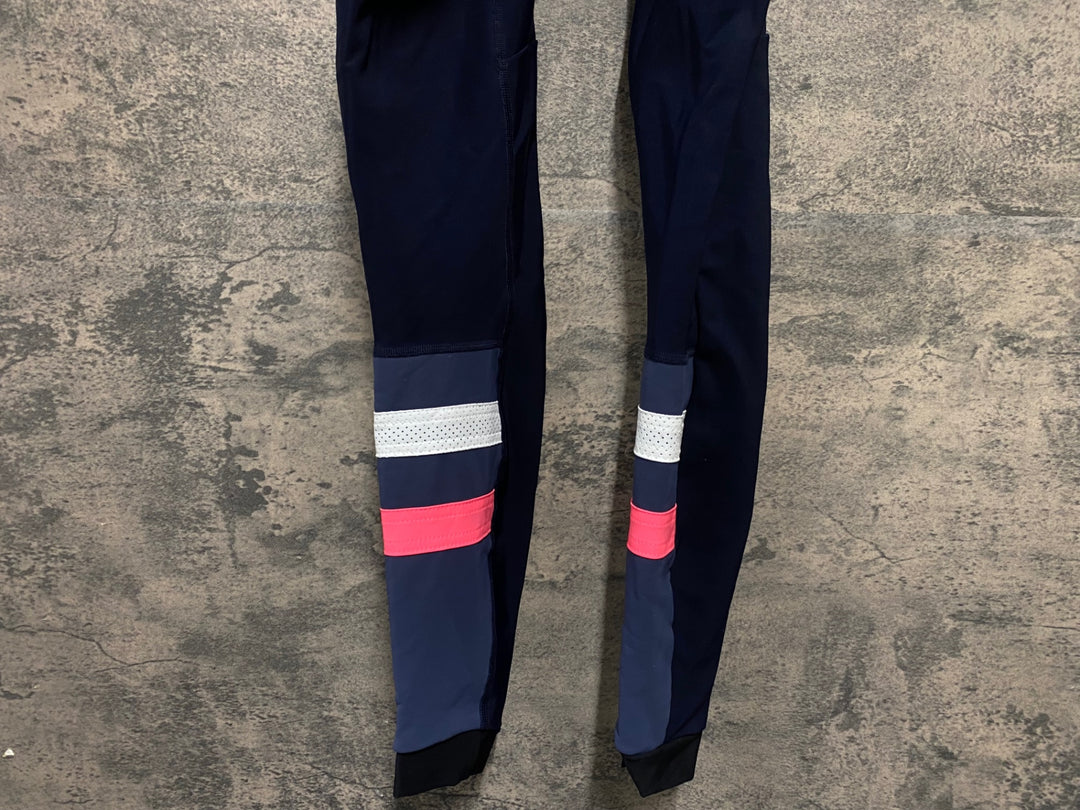 JY121 ラファ Rapha WOMEN'S CARGO WINTER TIGHTS WITH PAD ビブタイツ 裏起毛 レディース 紺 S