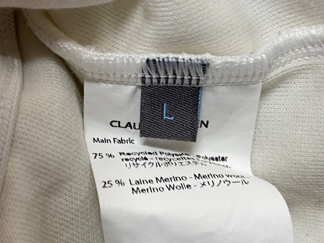 KR586 カフェドシクリステ Cafe du Cycliste CLAUDETTE MEN 長袖 サイクルジャージ 白 L ※スレあり
