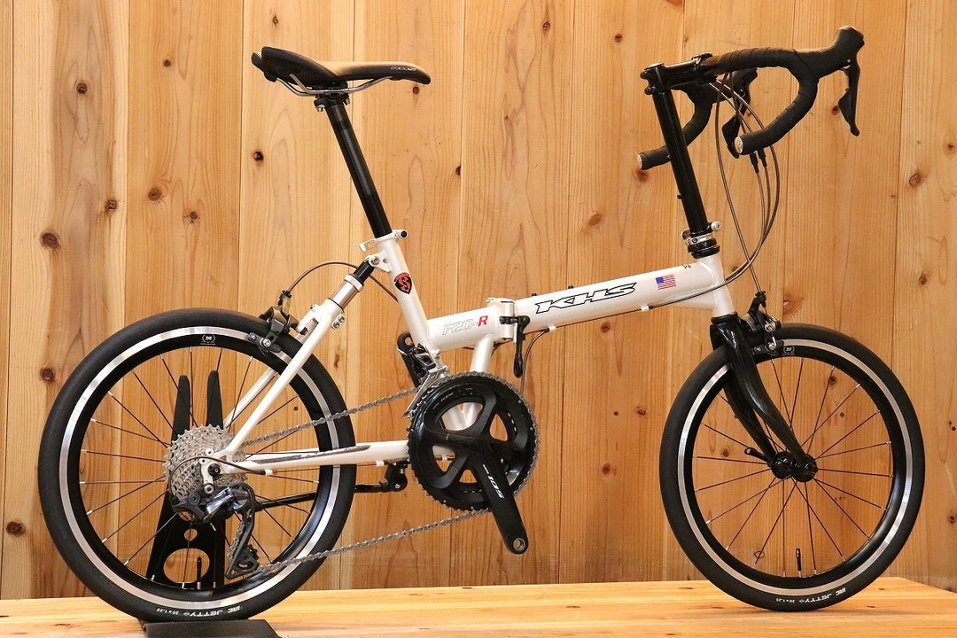 【カスタム多数!!】 KHS F20-R シマノ 105 R7000 MIX 11S クロモリ ミニベロ 折り畳み自転車 20インチ 【芦屋店】